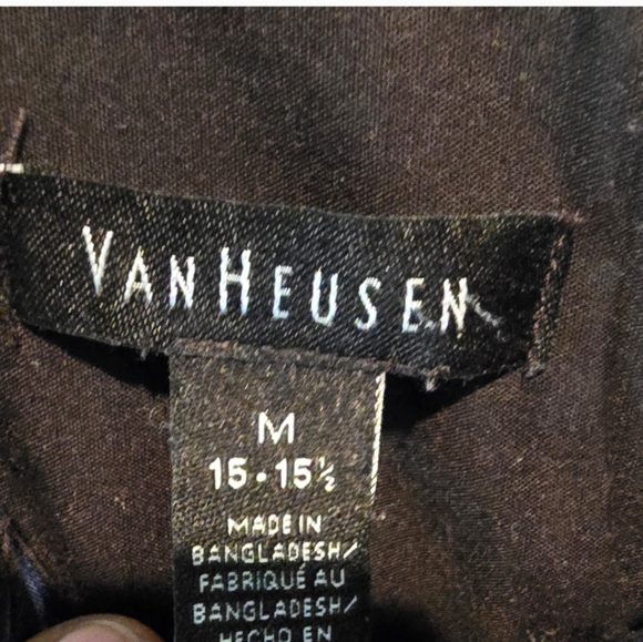 3 Van Heusen Long Sleeve Button Down Shirt Size Medium - Set Of 3 Shirts - Picture 7 of 7